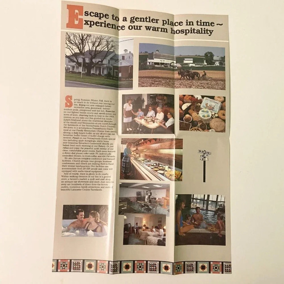 Vintage Pennsylvania Brochures Motel Inn Amish World Basketville Pamphlets - Picture 7 of 16